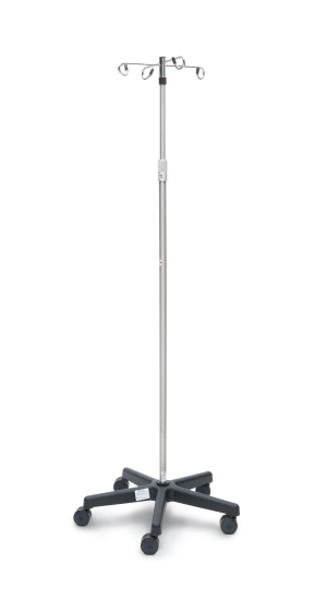 7795SS Washable 5 Leg Stainless Steel IV Stands (2, 4, or 8 Hooks